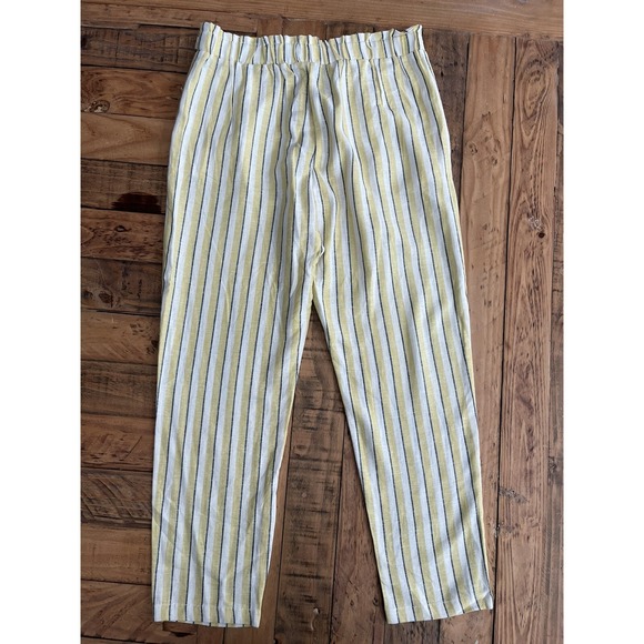 NWT! Women's Linen Blend Paper Bag Waist Ankle Pants, Primark, Sz: 10 (b9) - Picture 2 of 6